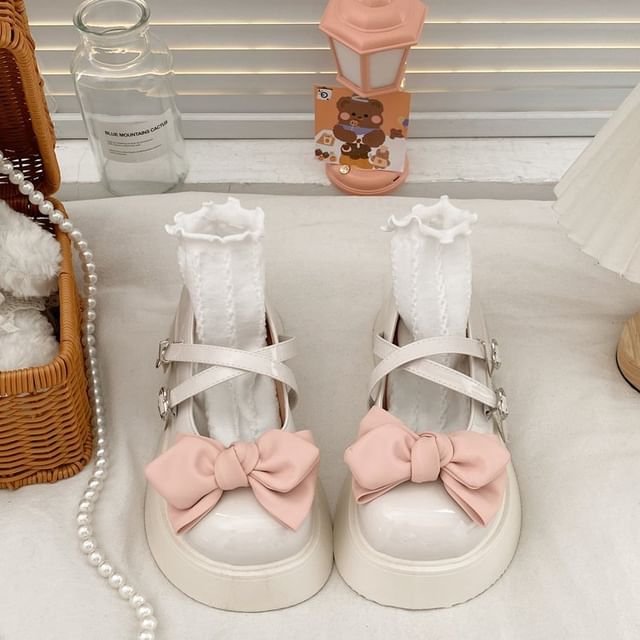 Bow Platform Mary Jane Shoes