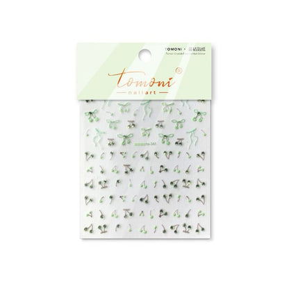 Bow Rhinestone Nail Art Stickers (Various Designs)