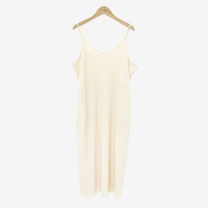 Sleeveless Ribbed Plain Maxi A-Line Dress