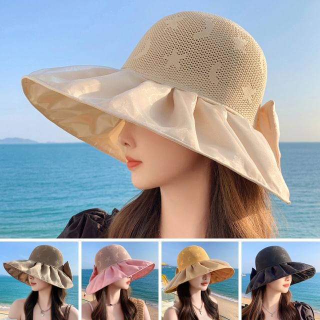Sun Patterned Hat Ruched