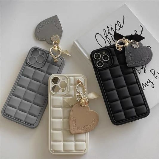 Heart Case Phone Charm