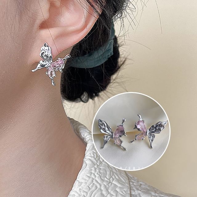 Alloy Cuff Butterfly Ear Rhinestone