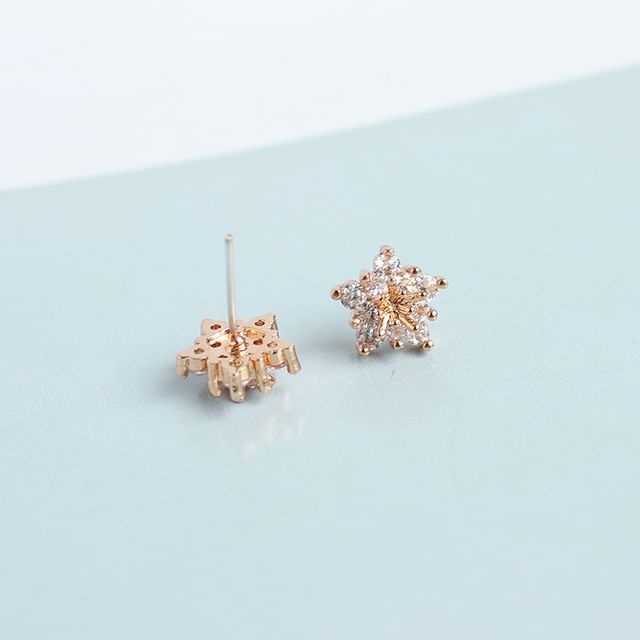 Rhinestone (Various Alloy Floral Earring Stud Designs)