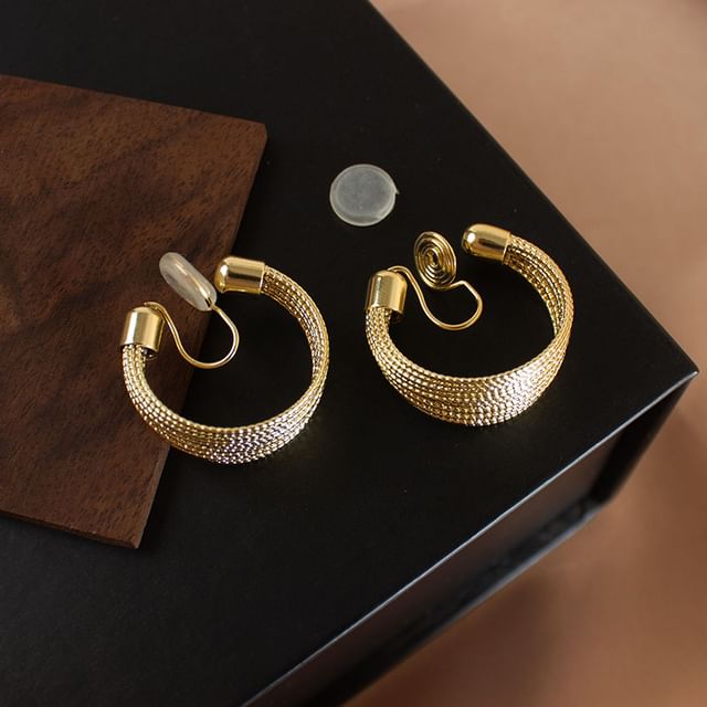 Hoop Layered Alloy Earrings