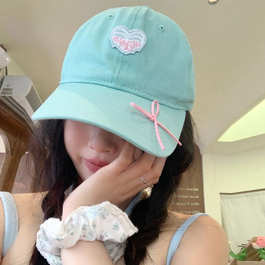 Baseball Cap Applique Heart