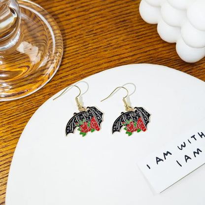 Halloween Bat Alloy Drop Earring