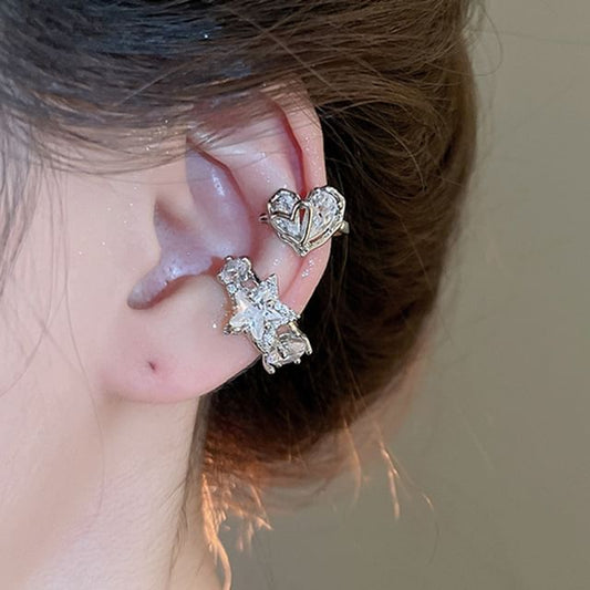 Cuff Heart Rhinestone / Ear Star