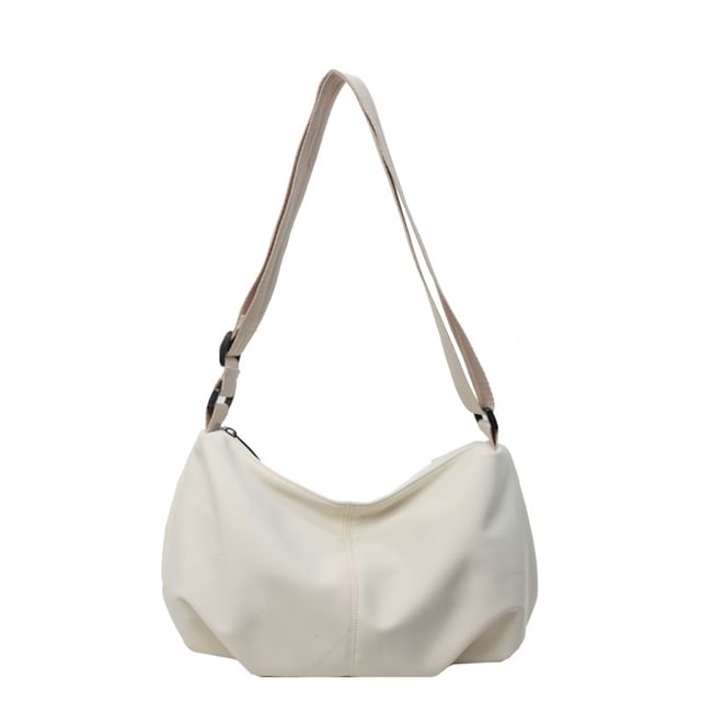 Plain Canvas Zip Crossbody Bag