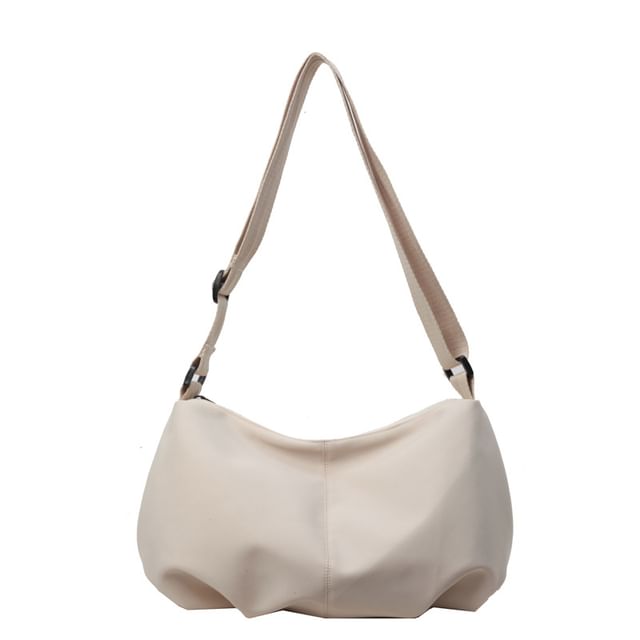 Plain Canvas Zip Crossbody Bag