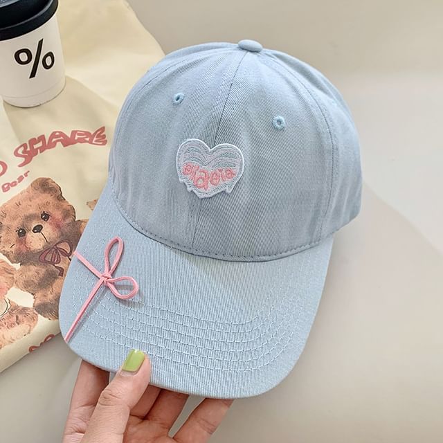 Embroidered Heart Baseball Cap