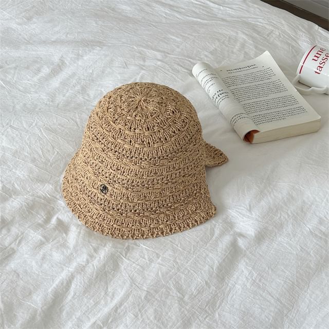 Textured Bucket Hat Wide Brim