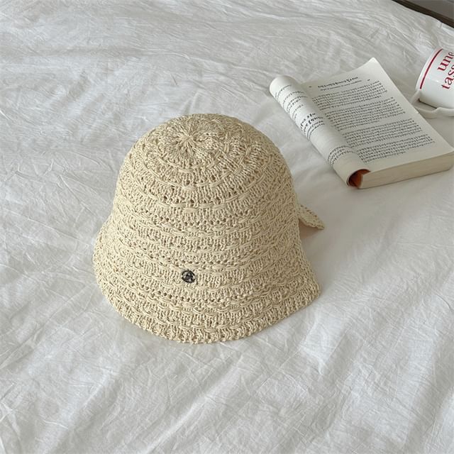 Textured Bucket Hat Wide Brim