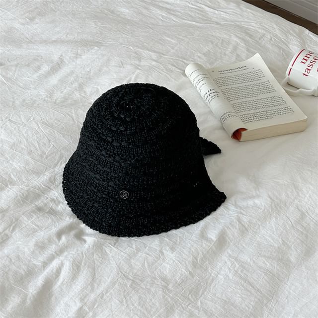 Textured Bucket Hat Wide Brim