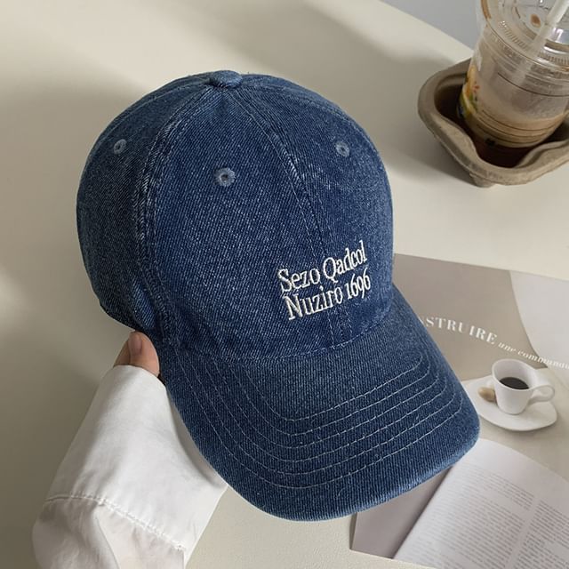 Lettering Denim Cap