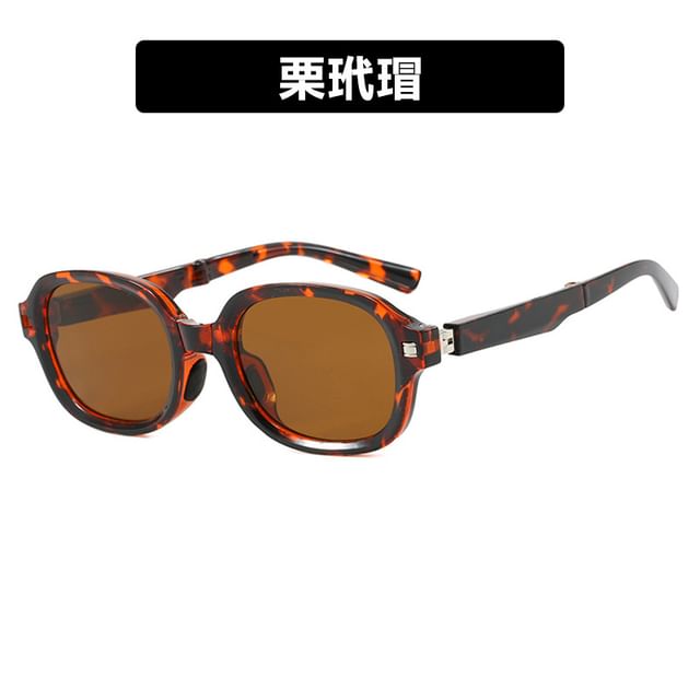 Foldable Oval Sunglasses