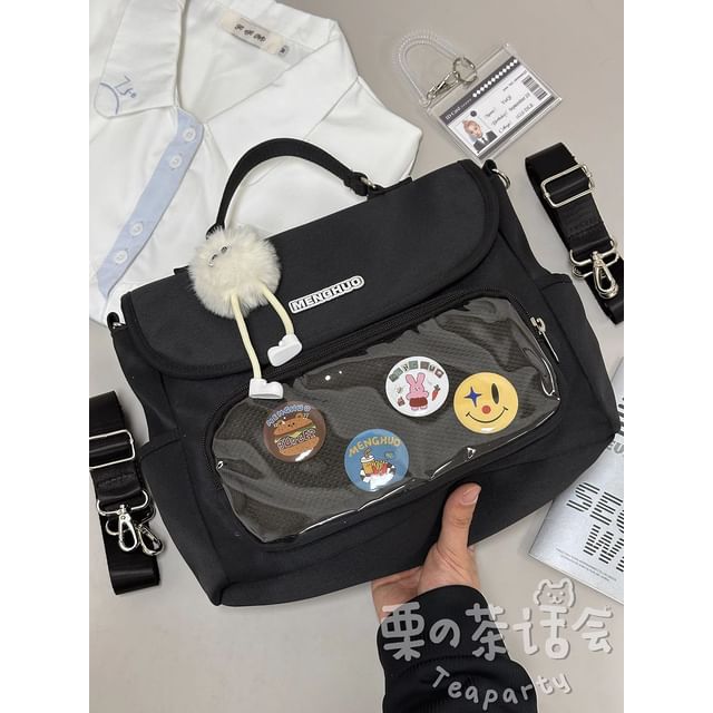 PVC Panel Flap Messenger Bag