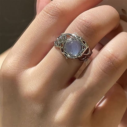 Faux Gemstone Open Ring