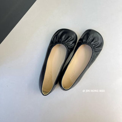 Faux Leather Flats