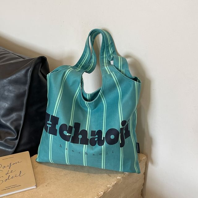 Lettering Canvas Tote Bag