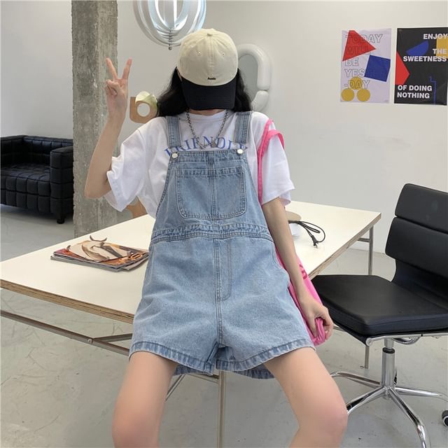 Denim Jumper Shorts