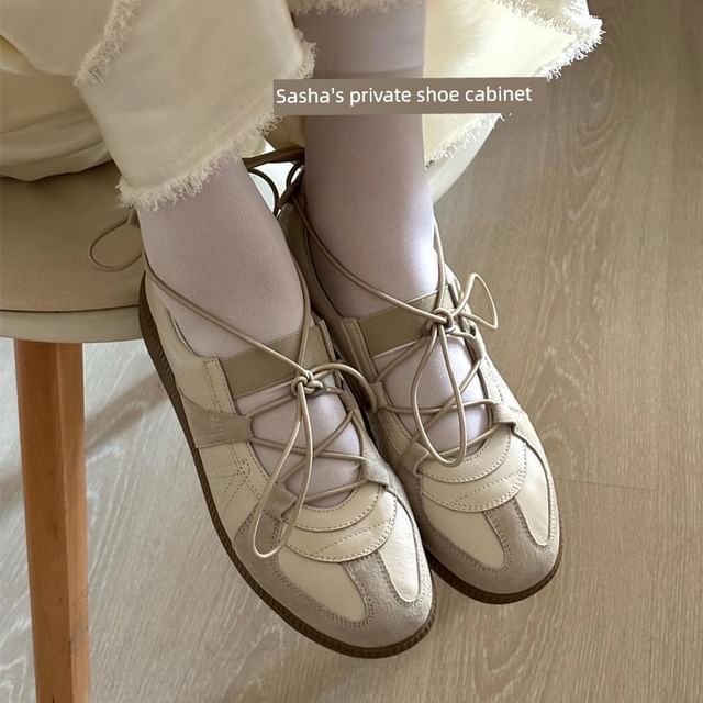 Balletcore Lace-Up Flats