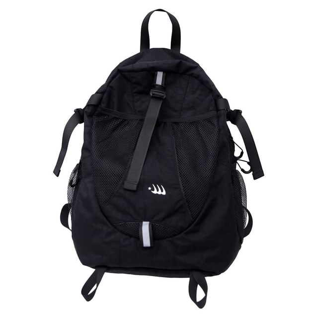 Mesh Star Backpack Panel Print Multi-Pocket