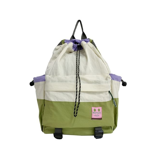 Two Tone Multi-Pocket Backpack