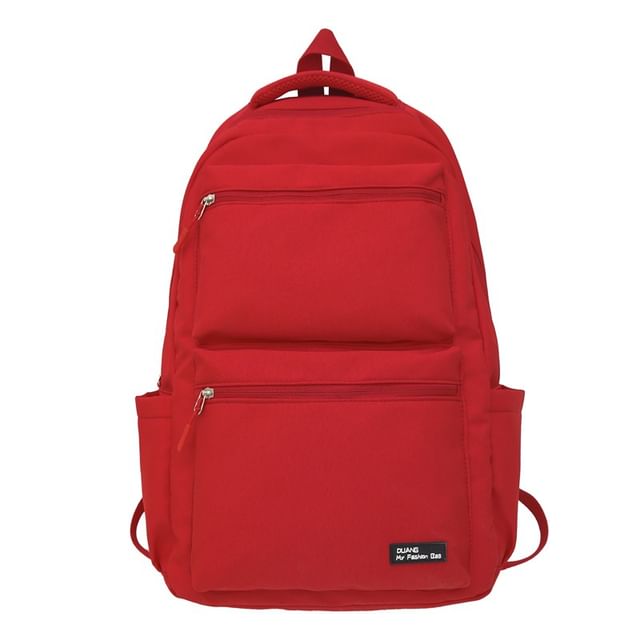 Applique Multi-Pocket Backpack