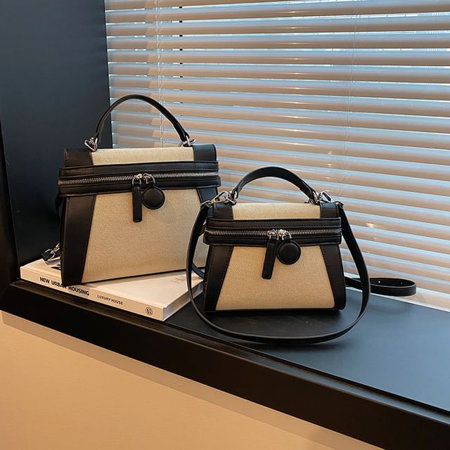 Top Bag Crossbody Two Handle Tone