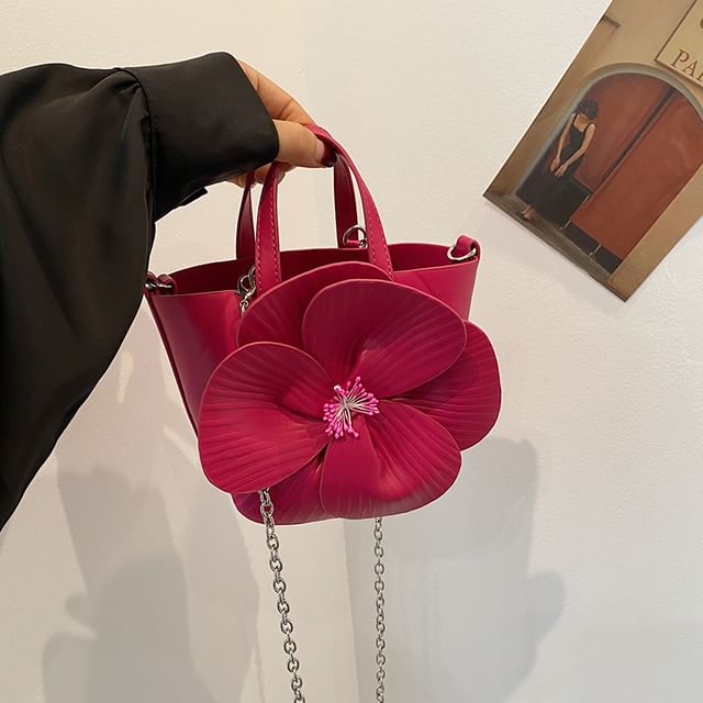Bucket Chain Set: Strap Pouch Flower + Bag
