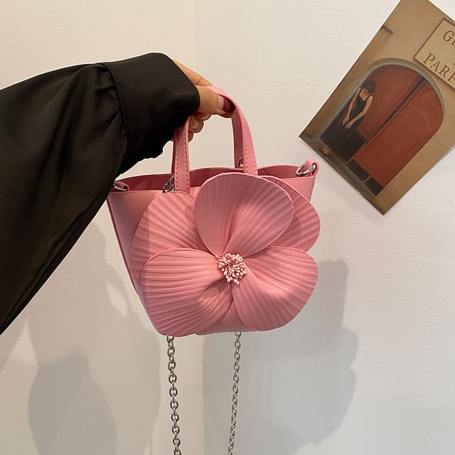 Bucket Chain Set: Strap Pouch Flower + Bag