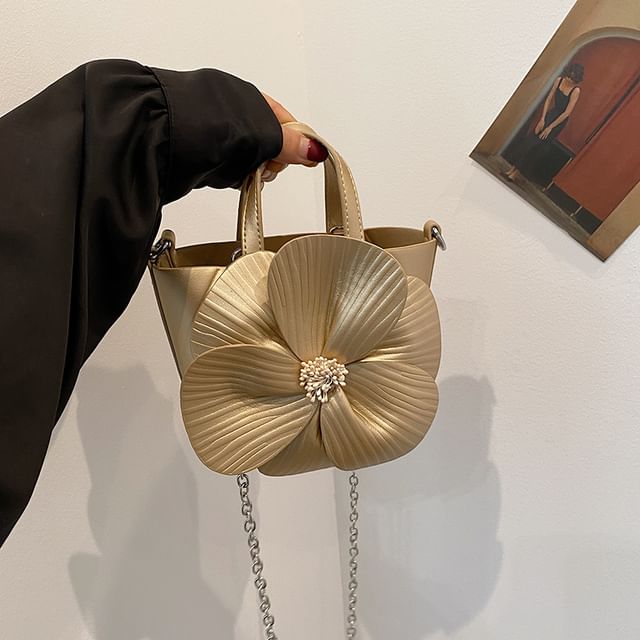 Bucket Chain Set: Strap Pouch Flower + Bag