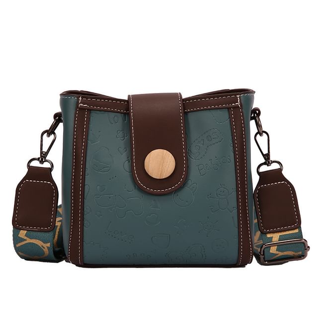 Bucket Faux Leather Bag Patterned