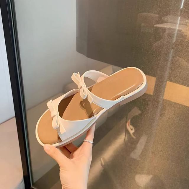 Sandals Slide Bow