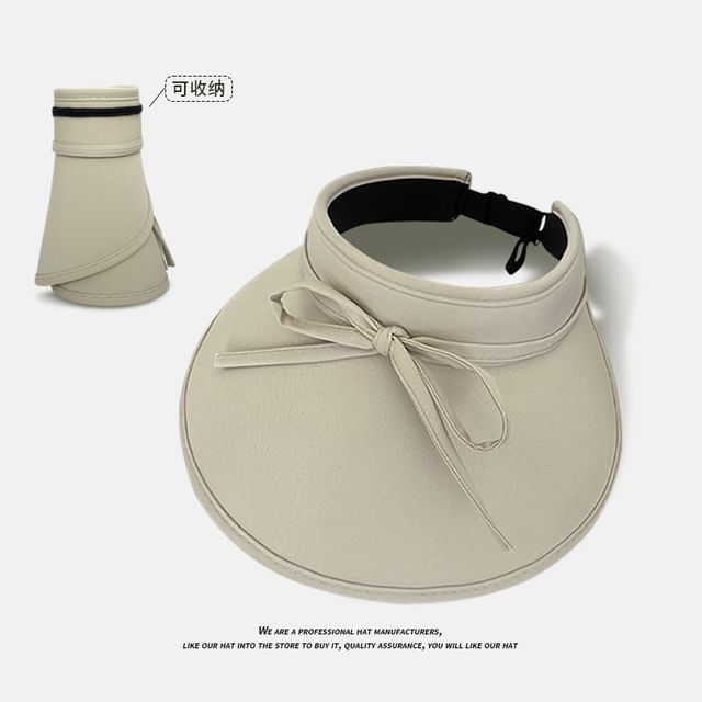 Sun Decoration Bow Visor Hat With