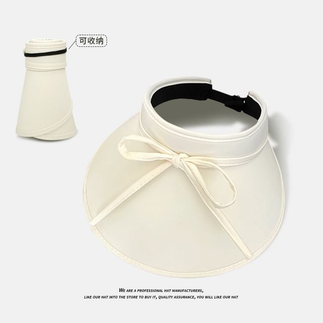 Sun Decoration Bow Visor Hat With