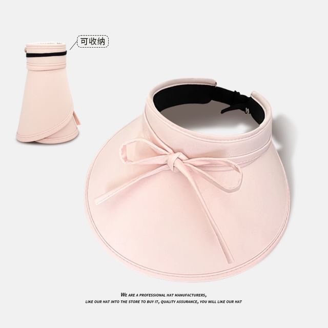 Sun Decoration Bow Visor Hat With