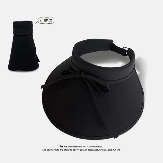 Sun Decoration Bow Visor Hat With
