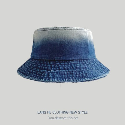 Gradient Washed Denim Bucket Hat