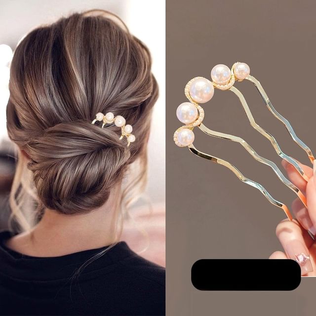 Faux Pearl Alloy Hair Comb