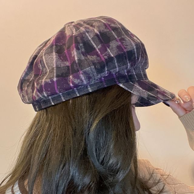 Newsboy Plaid Cap