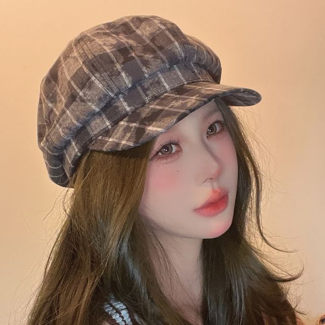 Newsboy Plaid Cap