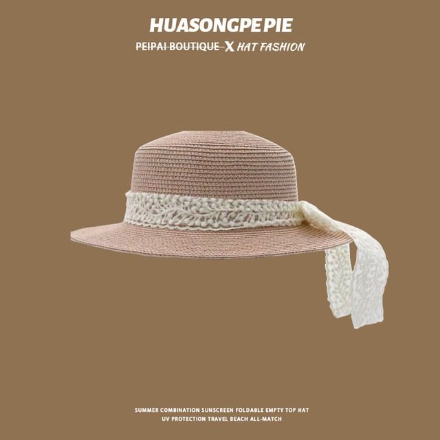 Boater Lace Straw Trim Hat
