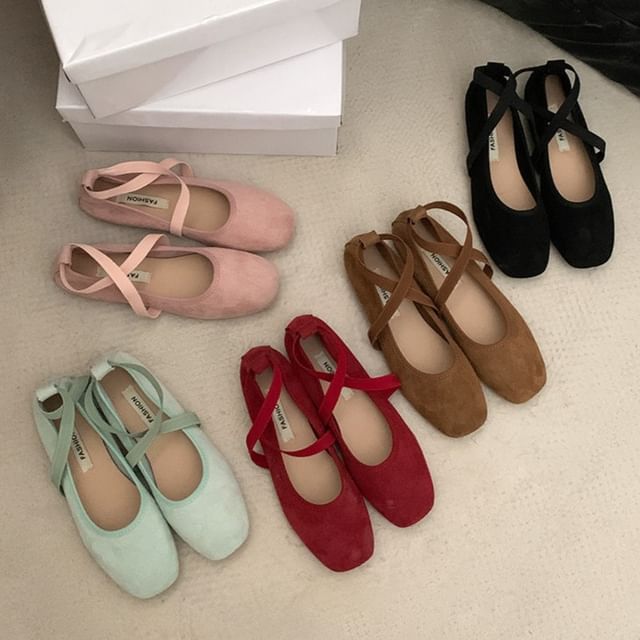 Faux-Suede Ballet Flats in 5 Colors