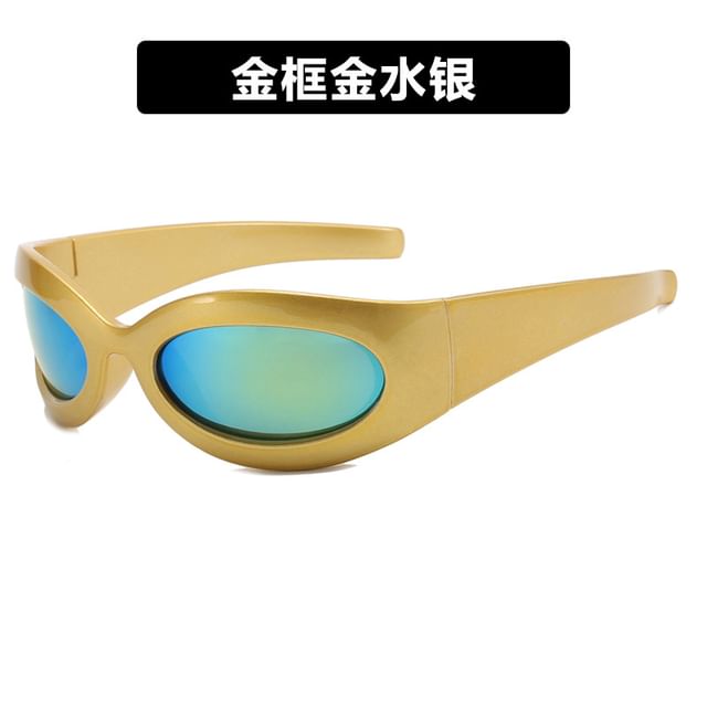 Oval Rimmed Thick Sunglasses