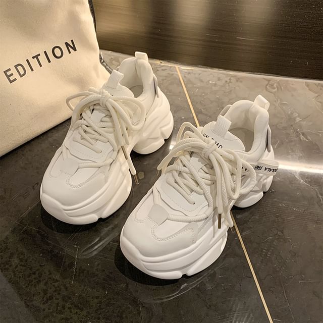 Sneakers Lace Up Platform
