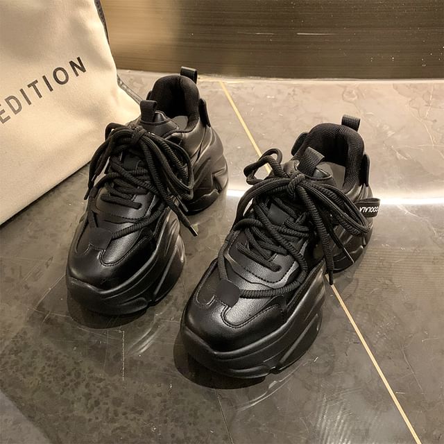 Sneakers Lace Up Platform