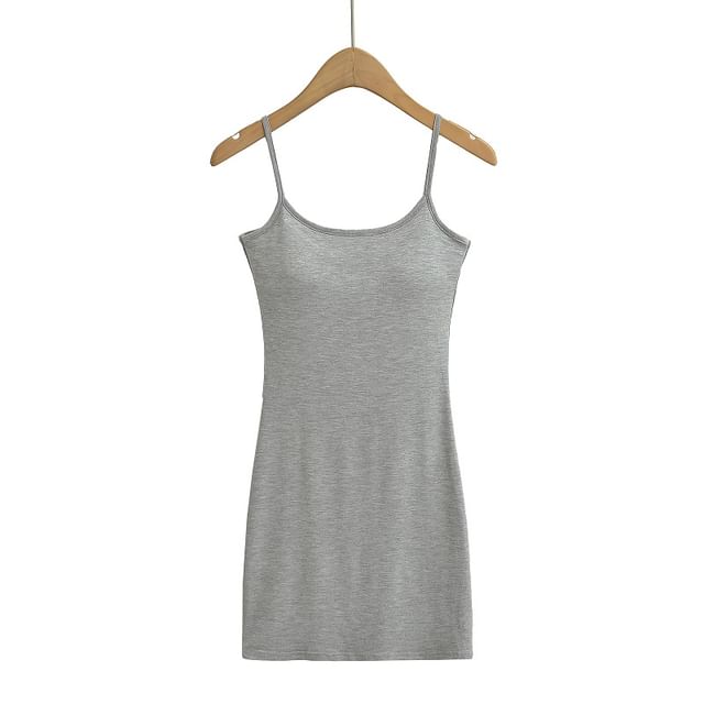 Thin Strap Padded Mini Bodycon Dress