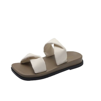 Plain Twist Slide Sandals