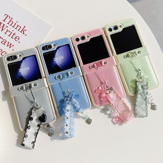 Charm Plain Ribbon Phone Case
